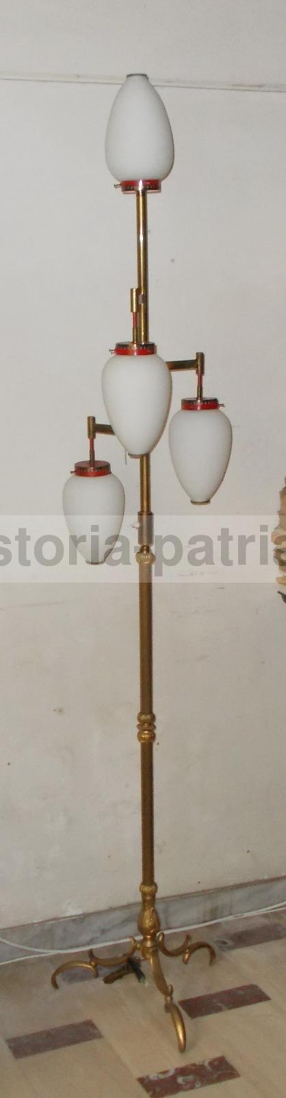 Modernariato, Design, Stilizzata Decorativa Lampada Piantana, Decorativa, Con Vetri immagine 3