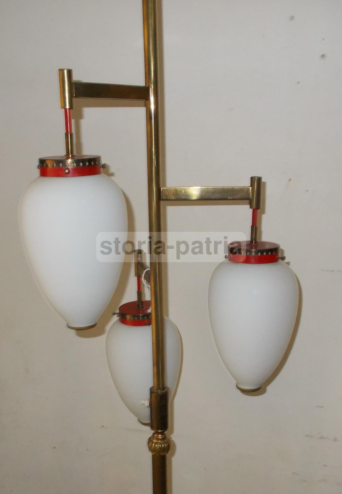 Modernariato, Design, Stilizzata Decorativa Lampada Piantana, Decorativa, Con Vetri immagine 6