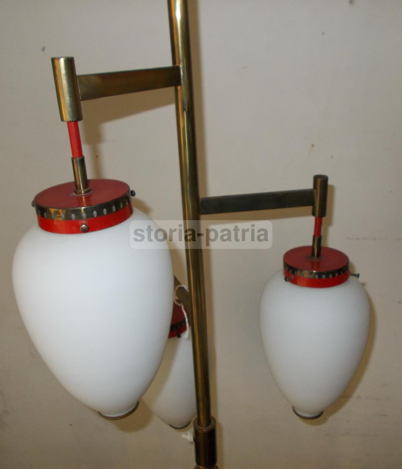 Modernariato, Design, Stilizzata Decorativa Lampada Piantana, Decorativa, Con Vetri immagine 8