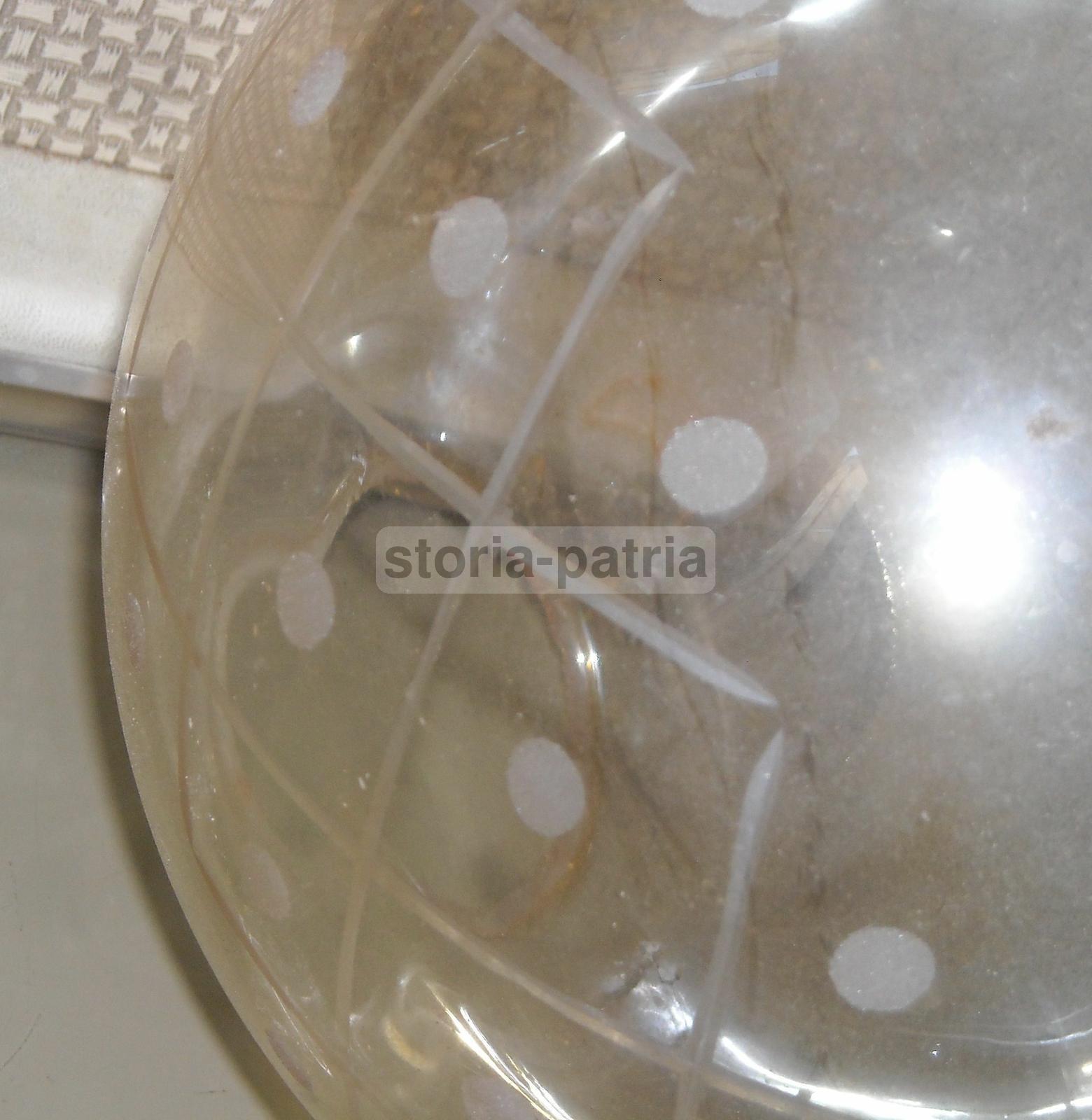 Modernariato, Design, Vetro Inciso, Coppa Per Lampada O Lampadario, Utilissima immagine 4