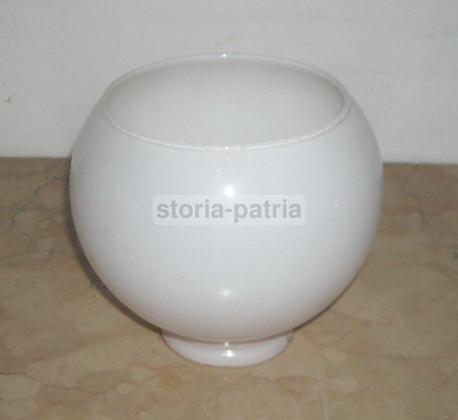 Pregevole Coppa Per Lampada O Lampadario, d'Epoca, Vetro Globulare Bianco Rosato immagine 1