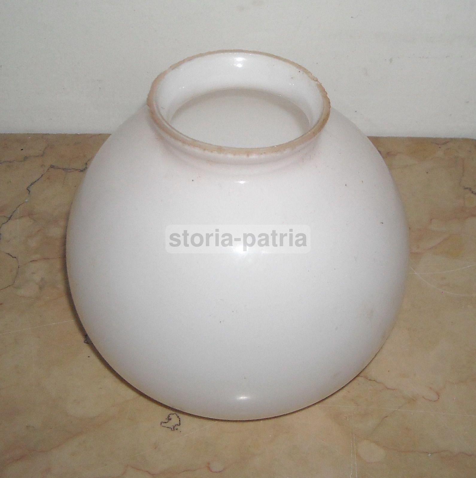 Pregevole Coppa Per Lampada O Lampadario, d'Epoca, Vetro Globulare Bianco Rosato immagine 3