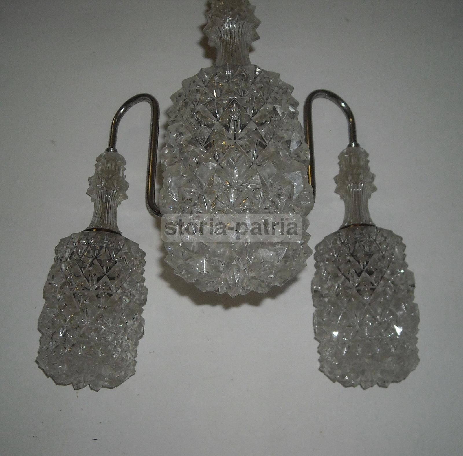 Suggestivo Lampadario d'Epoca, Modernariato, Design, Magnifici Vetri, Decorativo immagine 3