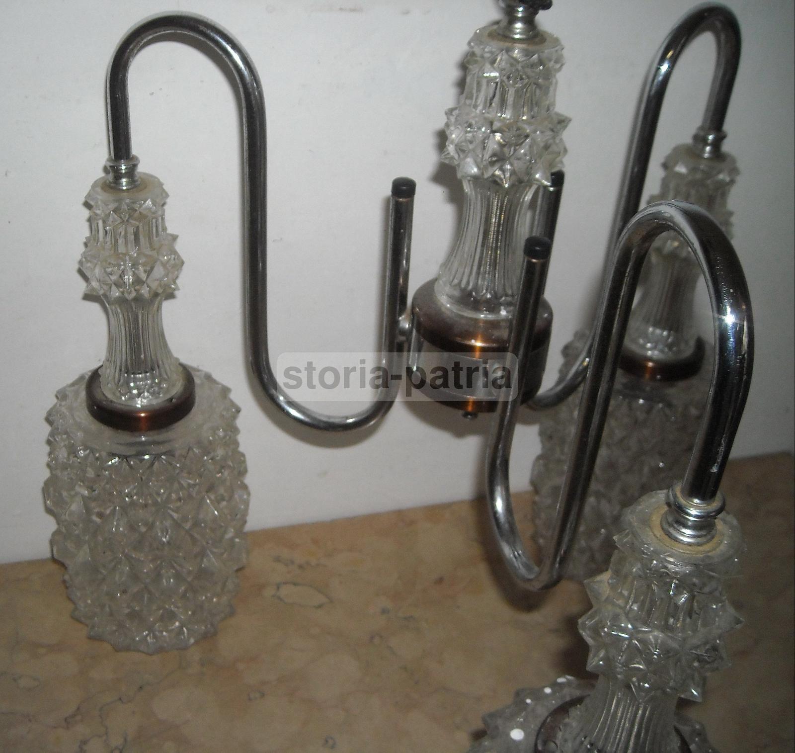 Suggestivo Lampadario d'Epoca, Modernariato, Design, Magnifici Vetri, Decorativo immagine 6