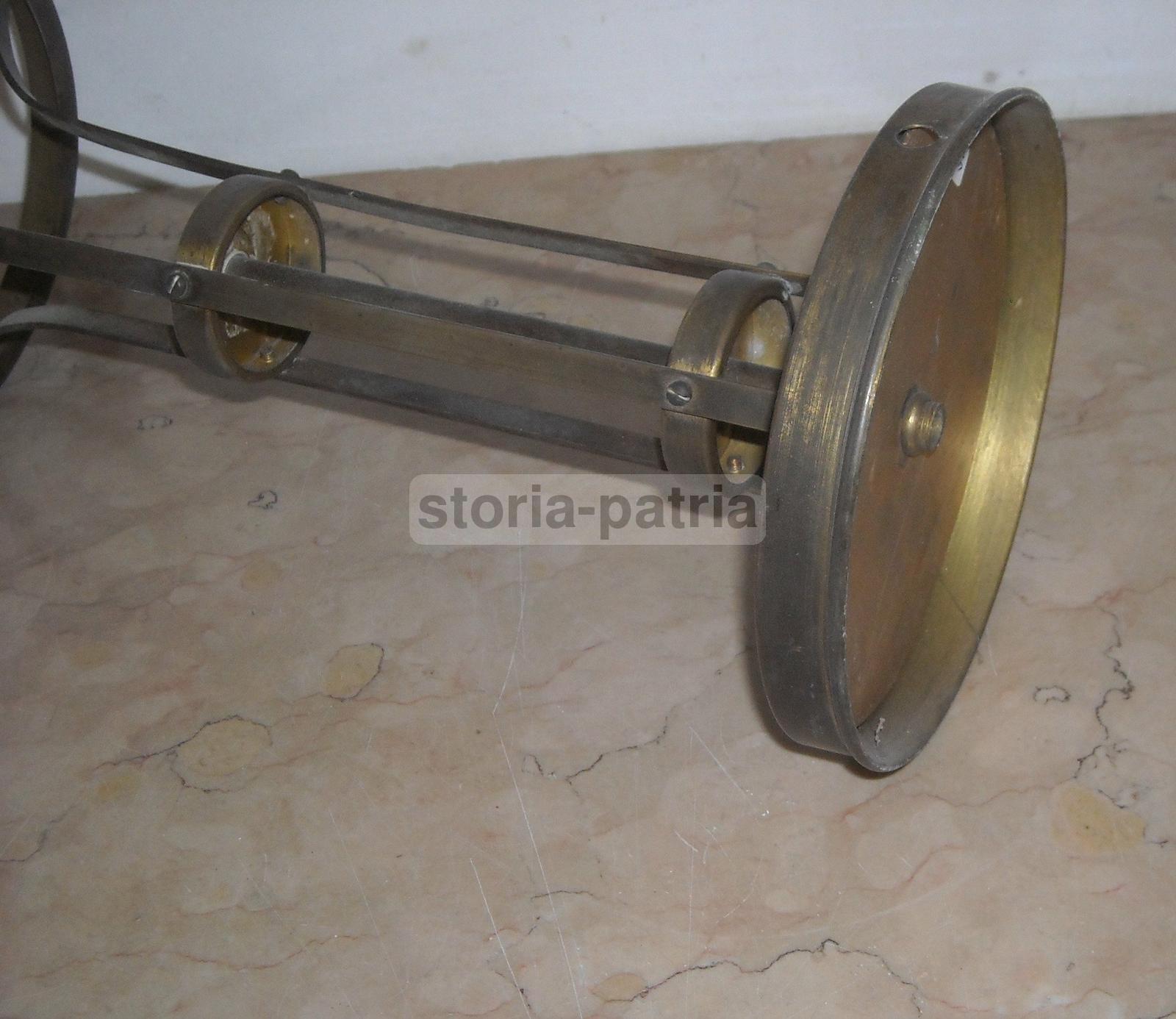 Utile Base Per Lampada, Decorativa, Stilizzato Soprammobile d'Epoca, Ottone, Liberty immagine 6