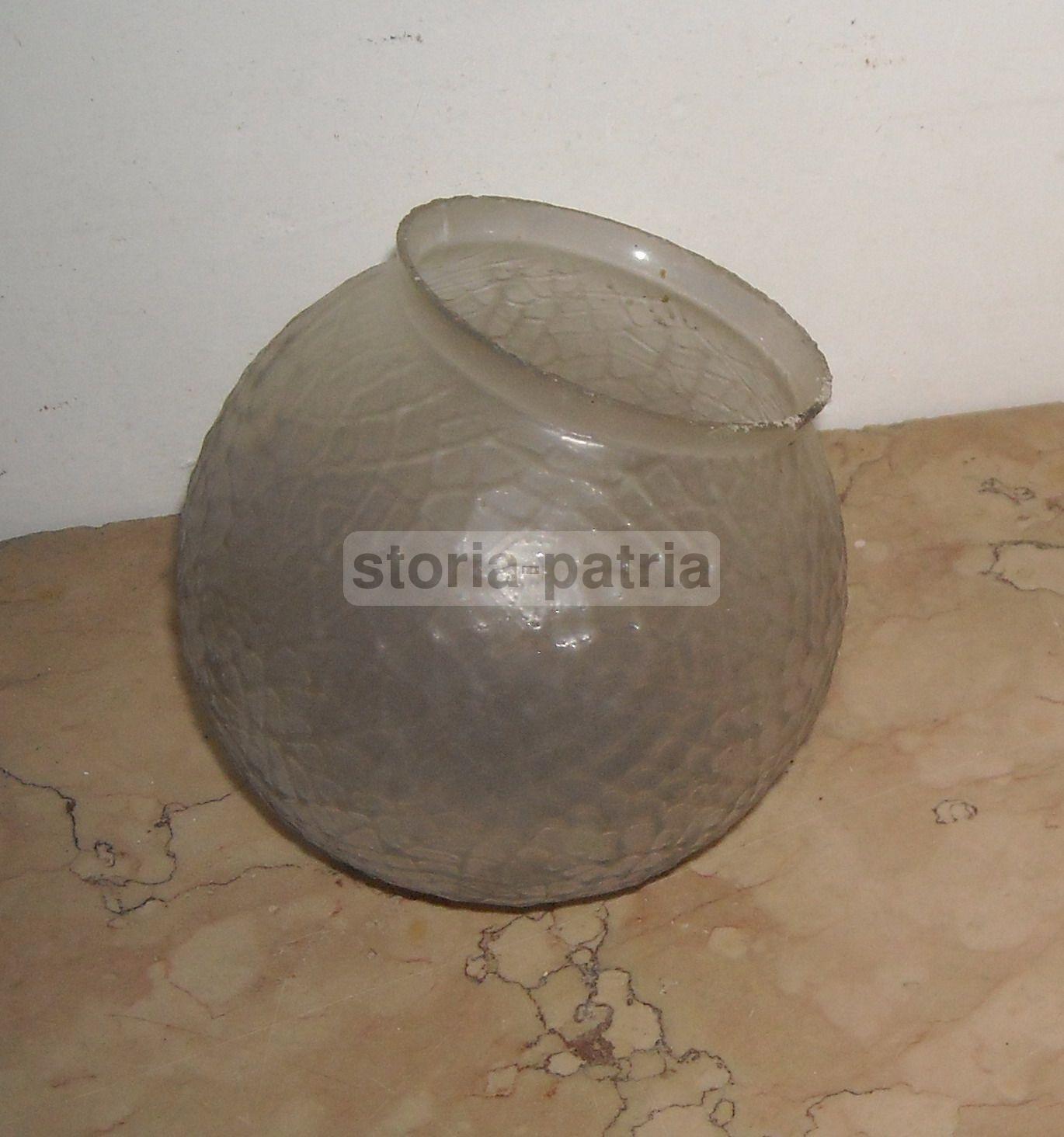 Vetro d'Epoca, Antica Coppa Sferica, Utile Per Lampade E Lampadari E Appliques immagine 3
